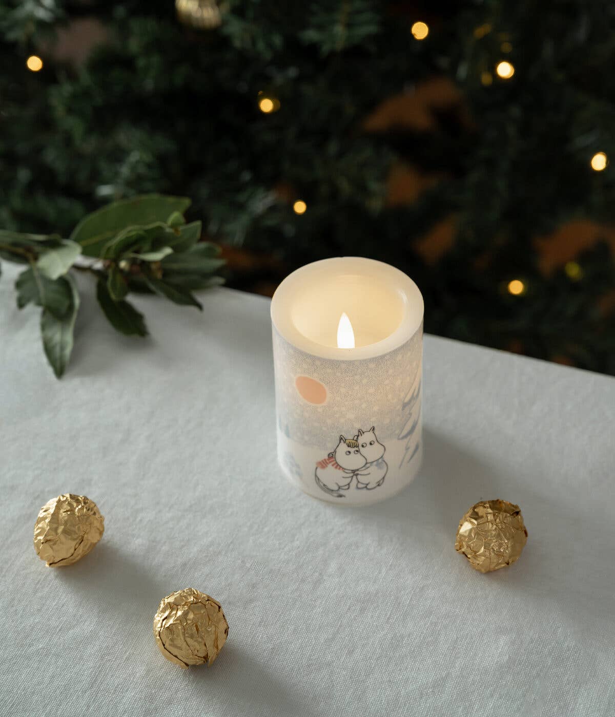 Muurla - MUULA | Moomin | LED Candle | Let It Snow | 10cm