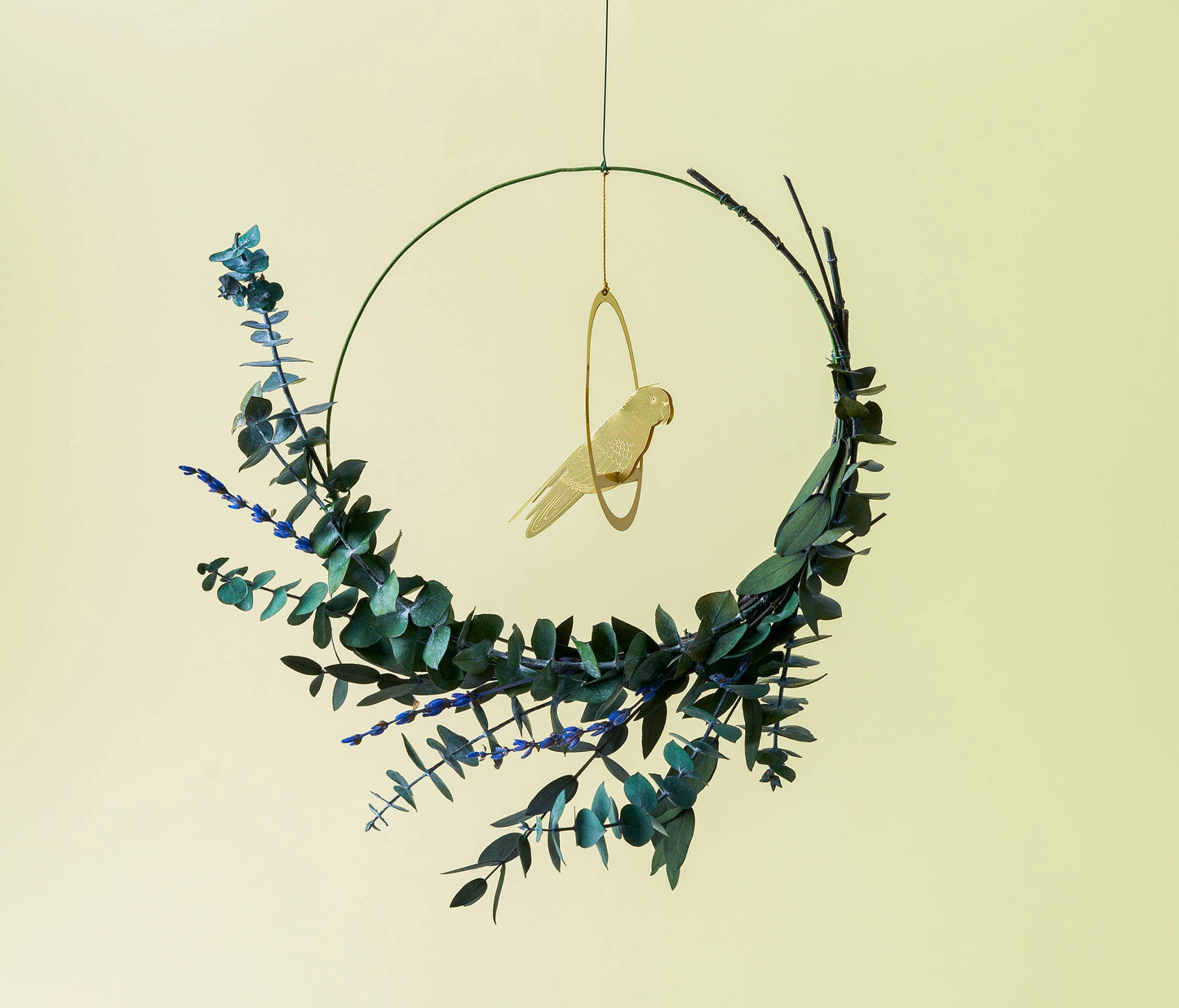 Hanging Mobile Brass Bird Decoration