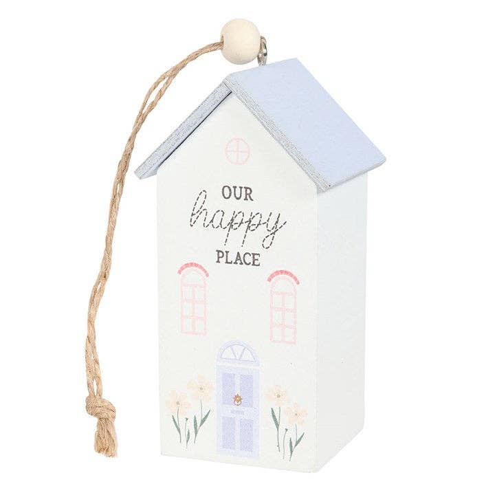 Our Happy Place Hanging House Decoration -birthday gift, mothers day gift