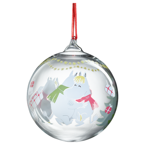 Muurla & Havi, through Treacle George - MUURLA | Moomin | Christmas Bauble | Happy Holidays  | ⌀ 9cm