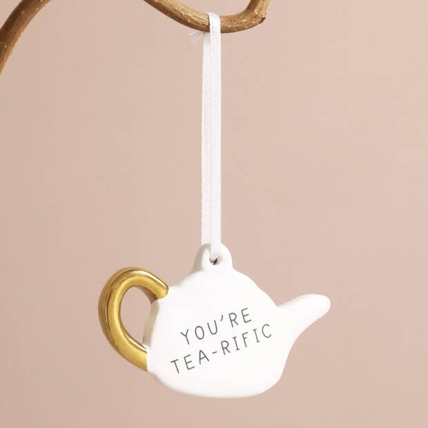 Lisa Angel - You're Tea-rific Teapot Hanging Decoration