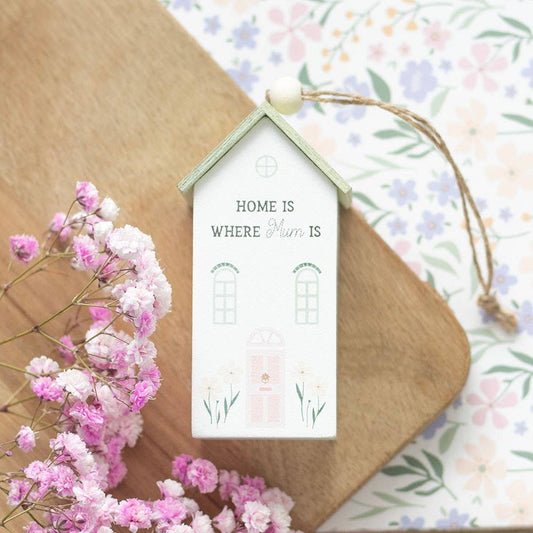 Home Is Where Mum Is Hanging House wooden Decoration