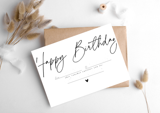 Hygge Cards - HAPPY BIRTHDAY VOUCHER CARD