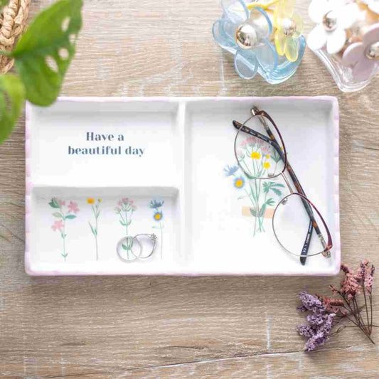 Have a Beautiful Day Floral Mother's Day Trinket Tray -birthday gift, mothers day gift