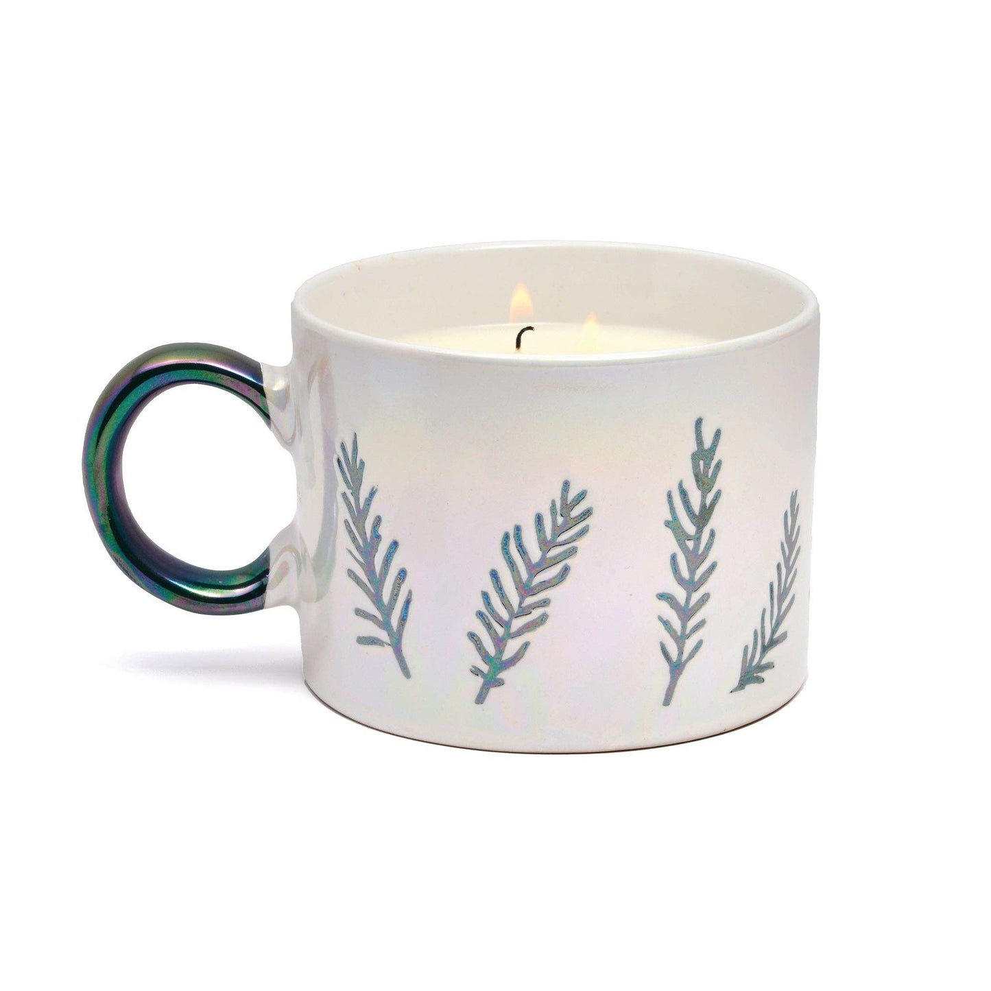 Designworks Collective - Paddywax Cypress & Fir Ceramic Mug Candle - White