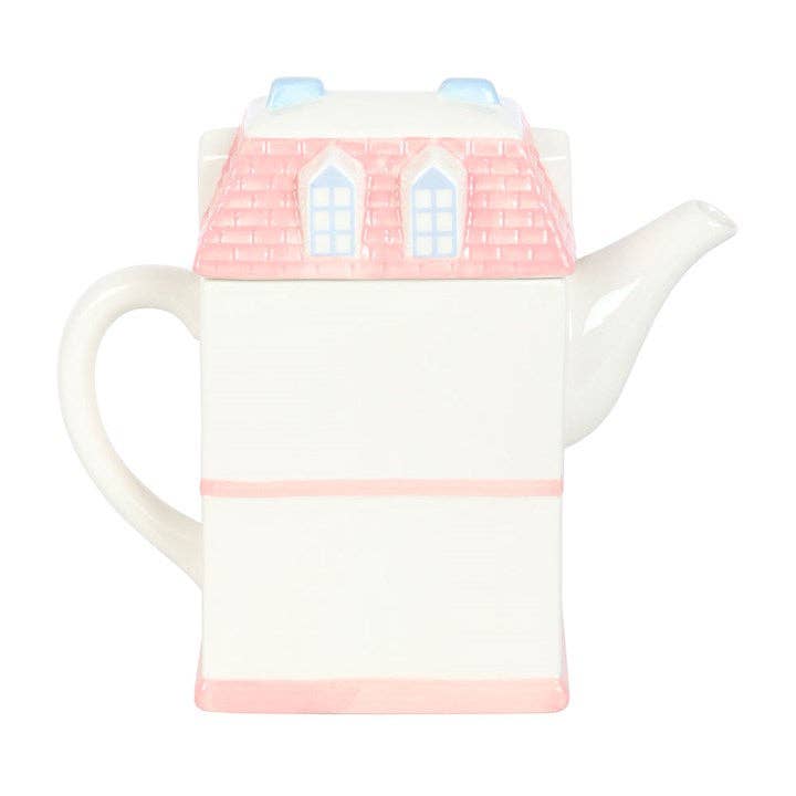 Pastel House Shaped Teapot -birthday gift, mothers day gift