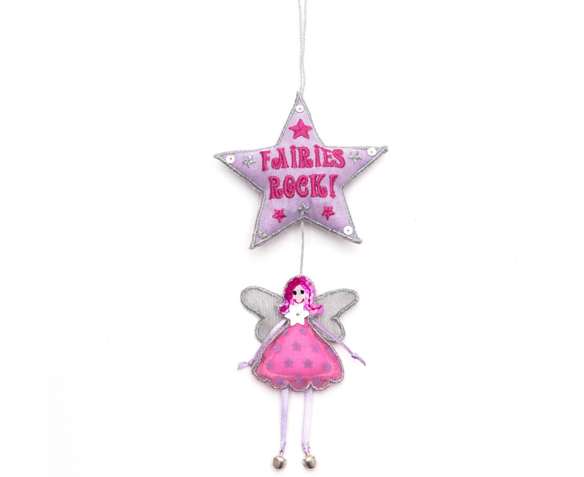 Believe You Can - 'Fairies Rock!' Star With Fairy Fair Trade Room Decoration