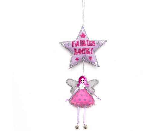 Believe You Can - 'Fairies Rock!' Star With Fairy Fair Trade Room Decoration