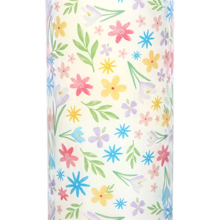 Spring Floral Print Fresh Linen Tube Candle -birthday gift, mothers day gift