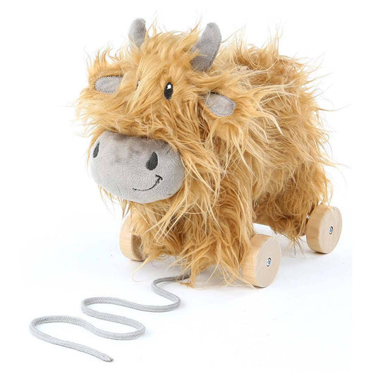 Little Bird Told Me Uk - Hubert Highland Cow Pull Along Toy