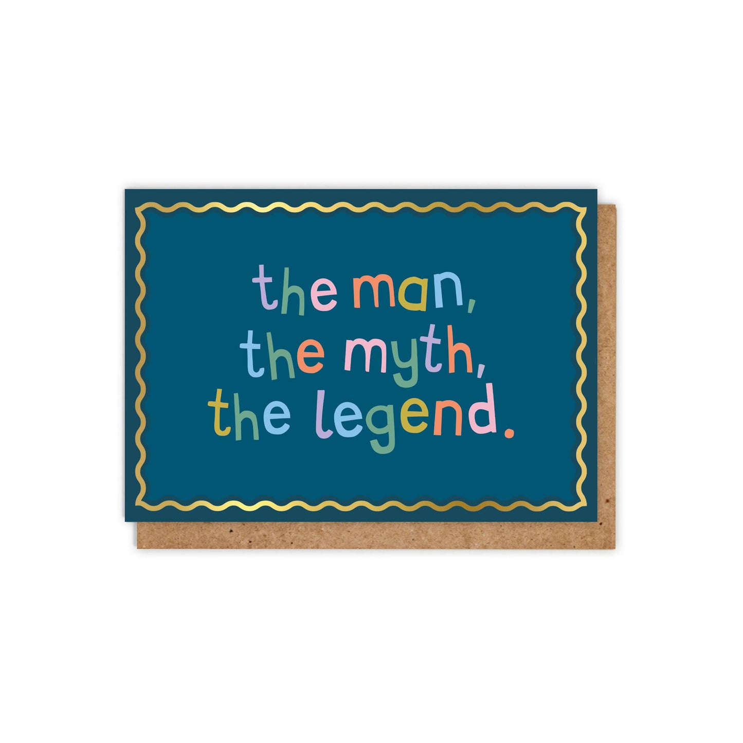 Gold Foiled 'The Man, the Myth, the Legend' Father's Card by Zoe Spry -