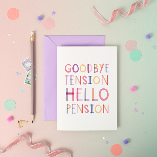 Two For Joy Illustration - Hello Pension Goodbye Tension  – Luxury Retirement Card