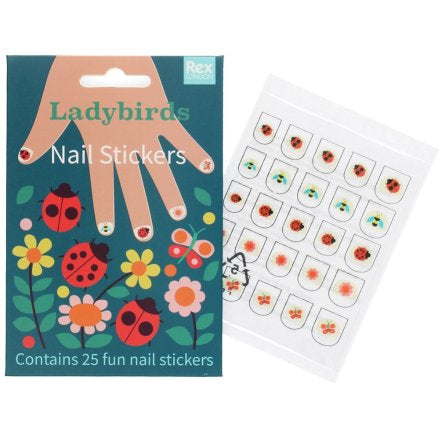 Ladybird Nail Stickers, 9cm