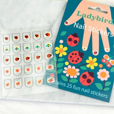 Ladybird Nail Stickers, 9cm