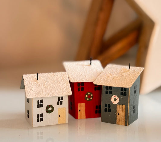 Mini Christmas cottages by Shoeless Joe