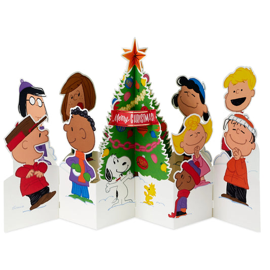 Christmas Card - 3D Pop Up Jumbo PEANUTS Children & SNOOPY Design