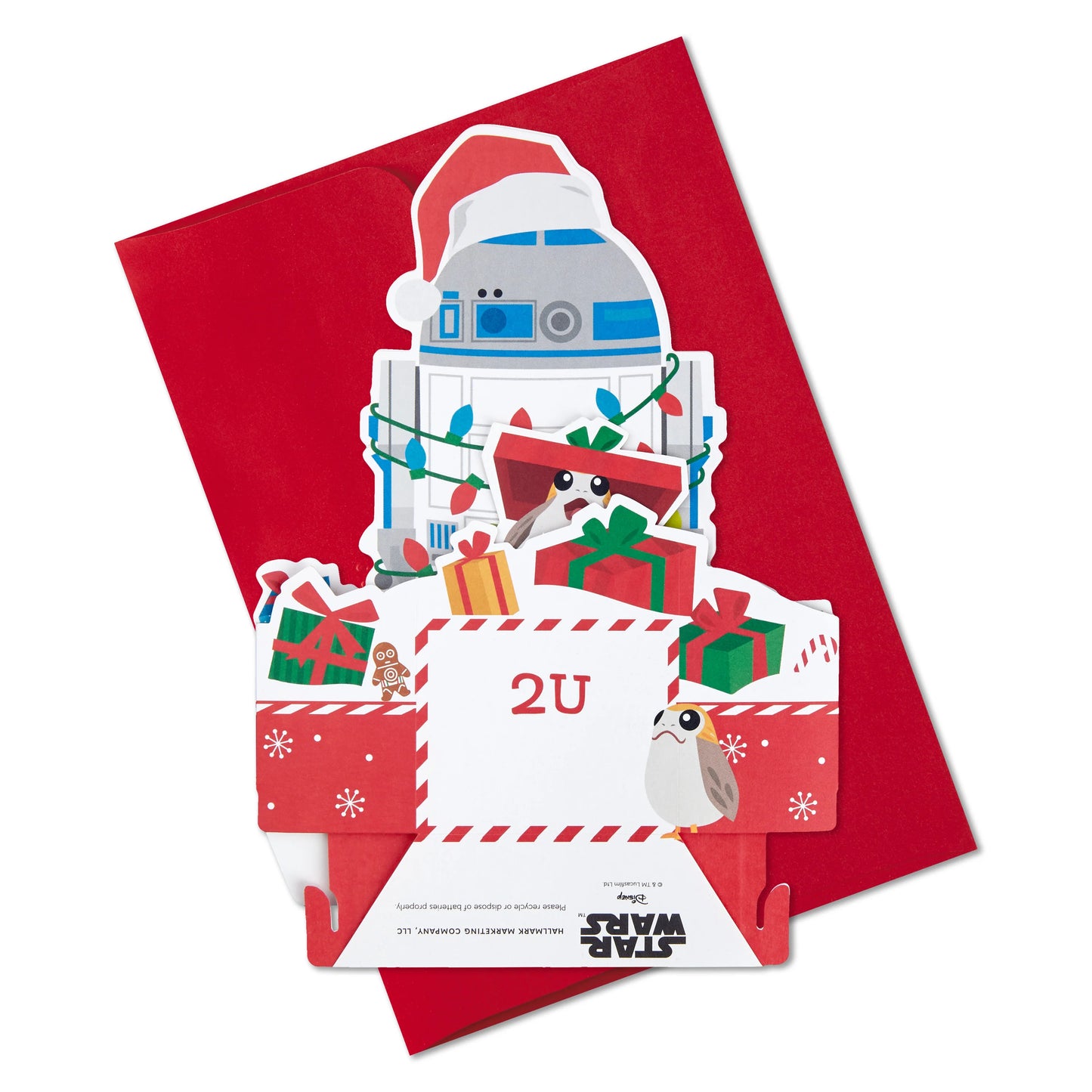 Christmas Musical Paper Wonder Card - 3D Pop-Up Star Wars™ R2D2 Light and Music Design