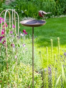 Iron Bird Table With Robin 115cm