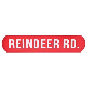 Reindeer road festive sign