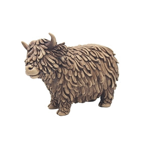 Scottish gift - Large Hughie Highland Cow 19cm