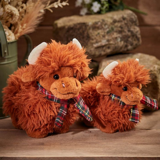 Scottish gift - Dougal the highland cow soft toy. Choice of 2 sizes