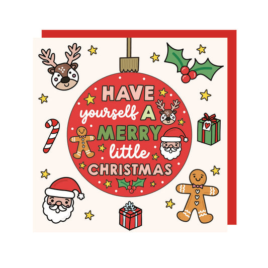 Christmas Merry Little Christmas Coaster Card