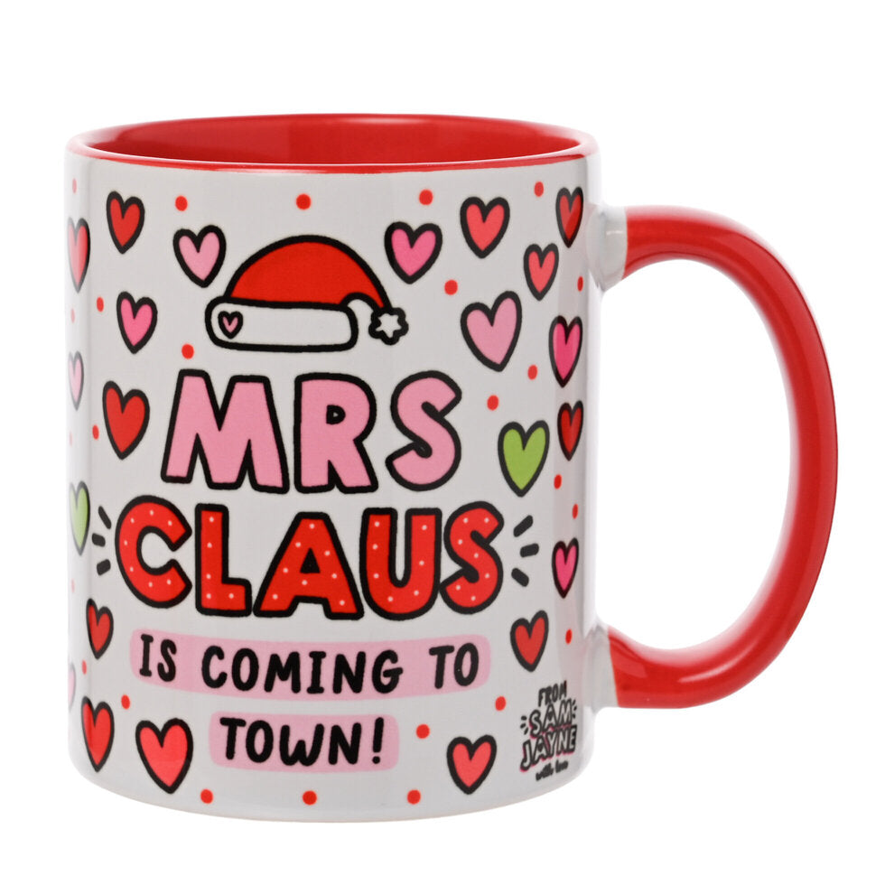 Mrs Claus Christmas gift mug by Sam Jayne designs