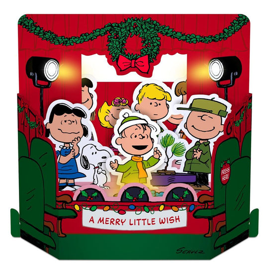 Paper Wonder Christmas Card - 3D PEANUTS Characters with Light & Voices Desig