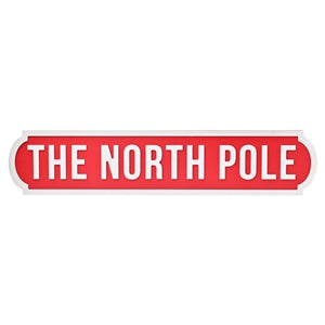 The North Pole wooden sign