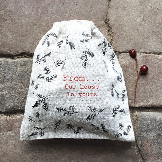 Drawstring bag-From our house to yours by East of India