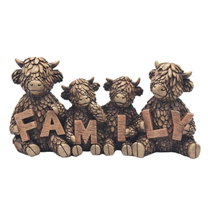 Scottish gift - Family Highland Cows Ornament