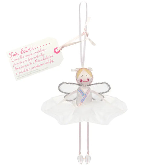 fairy Ballerina' (White) Fair Trade Keepsake Hanging Gift