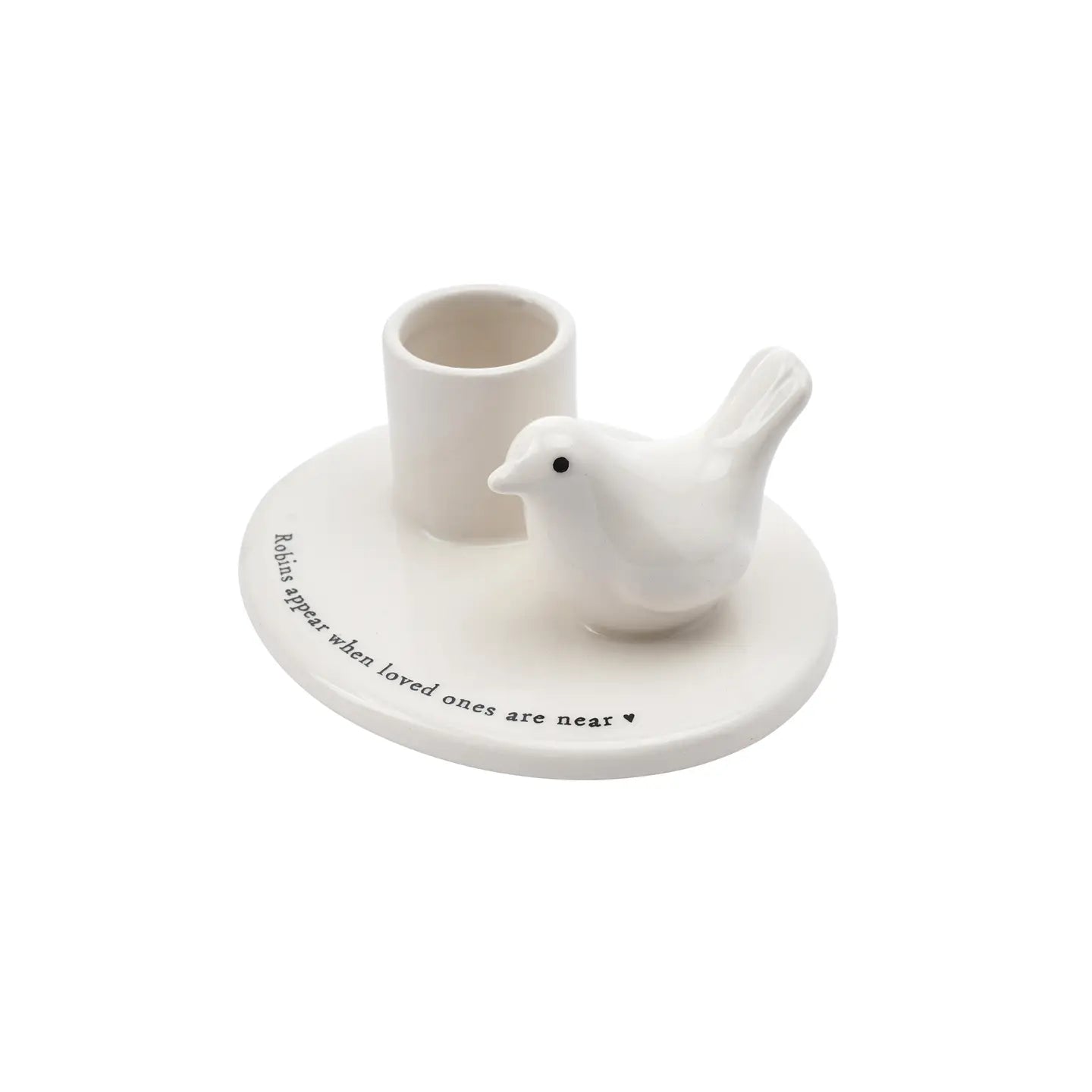 Ceramic 'robins' Candlestick Holder in Gift Box