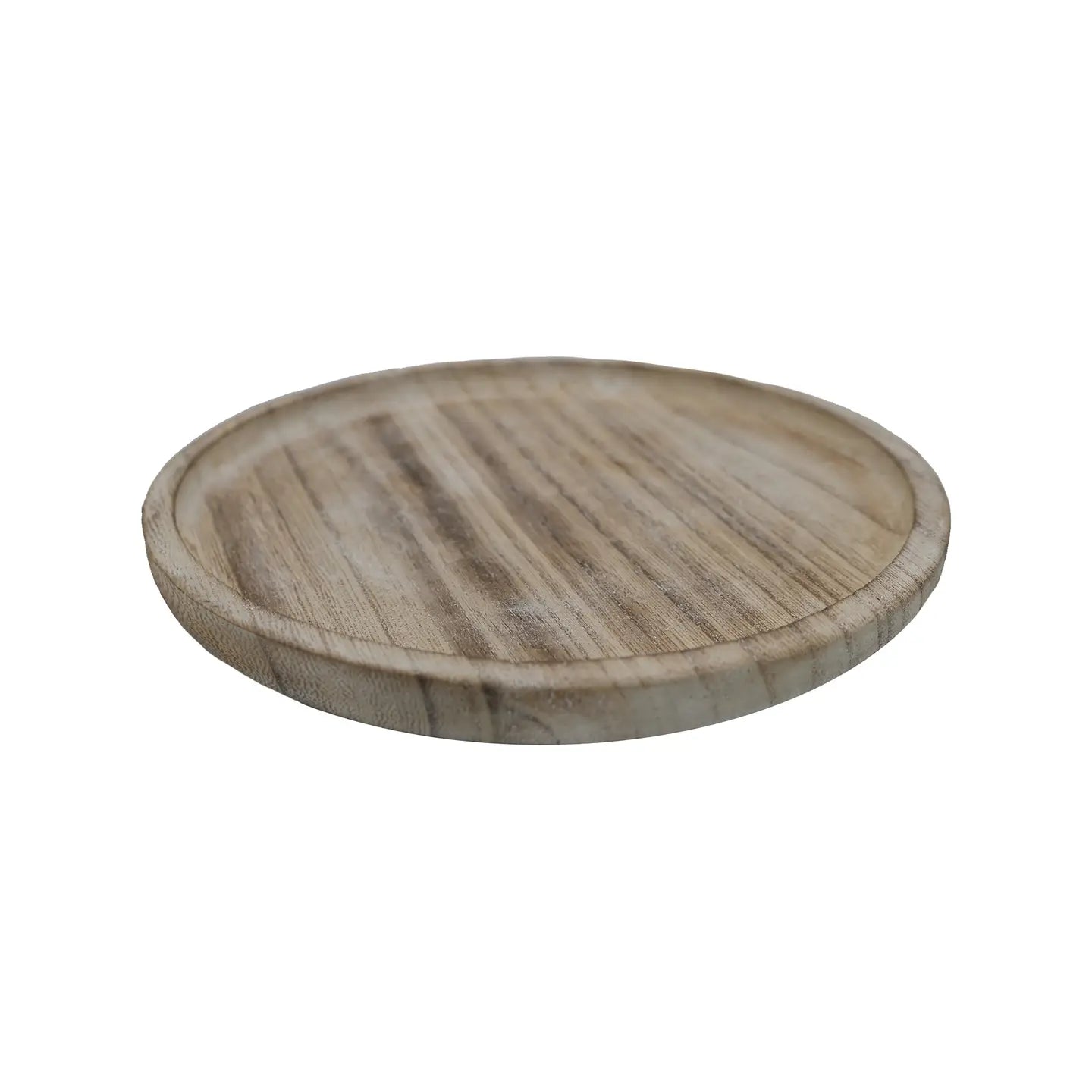 Rustic Round Wood Tray - Home Decor & Gifts