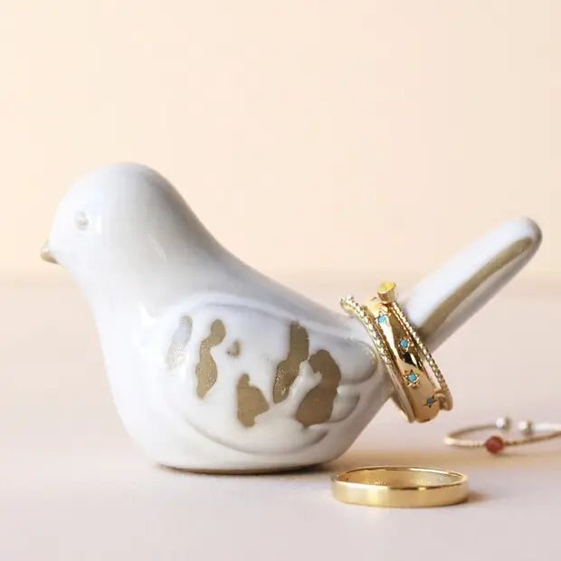 Ceramic Bird Ring Holder