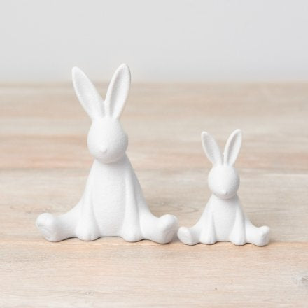 Textured Bunny Ornaments - small & large size