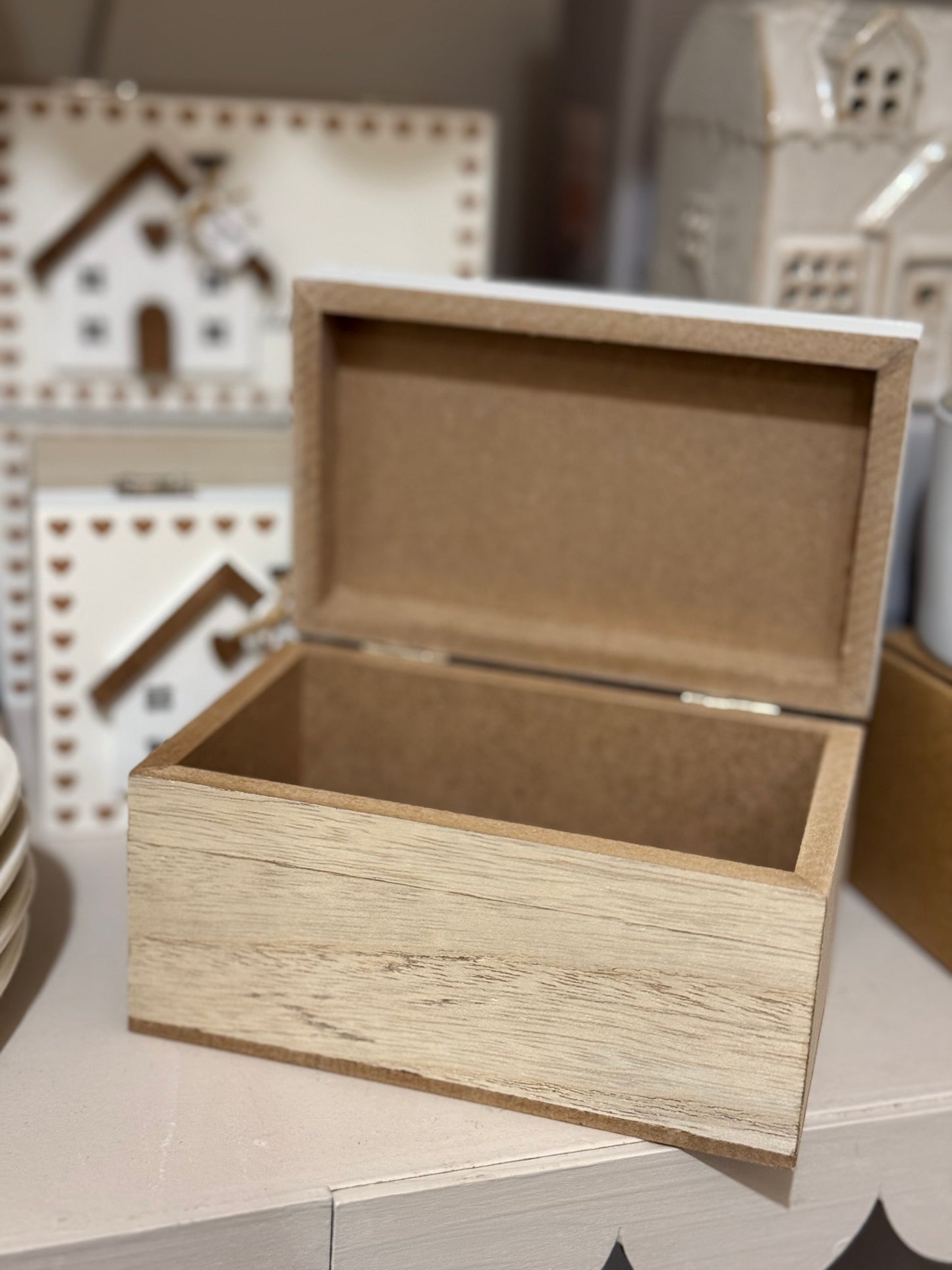 Wooden House Storage Box “enjoy the little things”