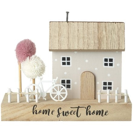 Pompom Wooden Home Ornament, 15cm