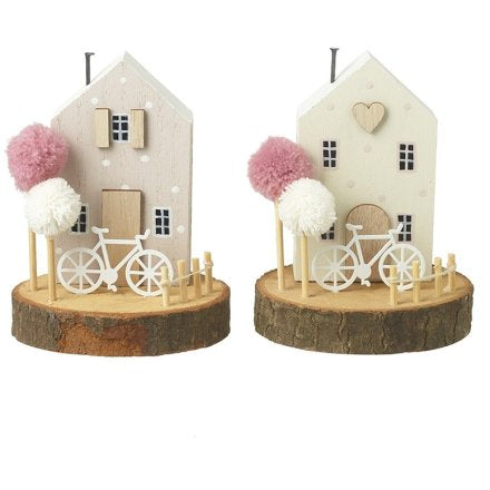 Pom Pom wooden house decoration