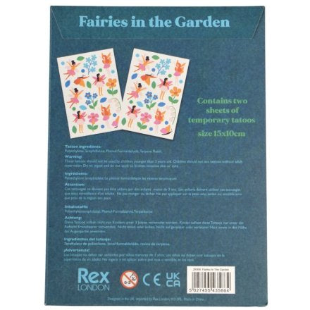 Fairies in the garden temporary tattoo