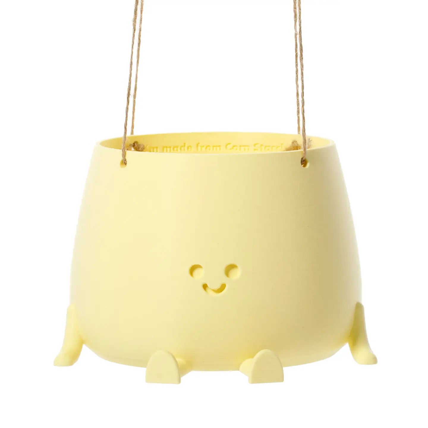 Eco-Elegance: the Sustainable Hanging Happy Pot - Yellow