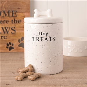 Dog treats ceramic jar