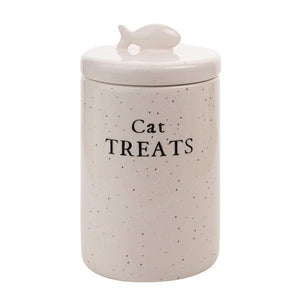 Cat treat ceramic jar