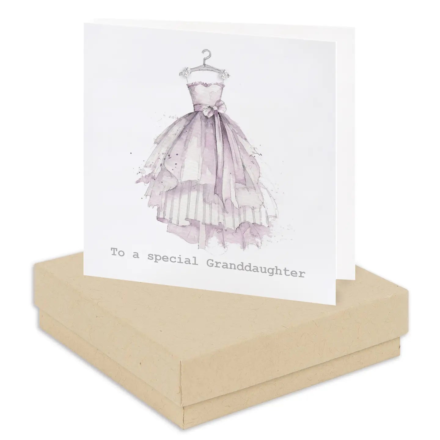 Boxed Granddaughter Dress Earring Card