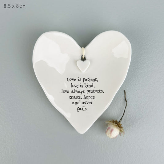 East of India Ring dish-Love is patient, love is kind