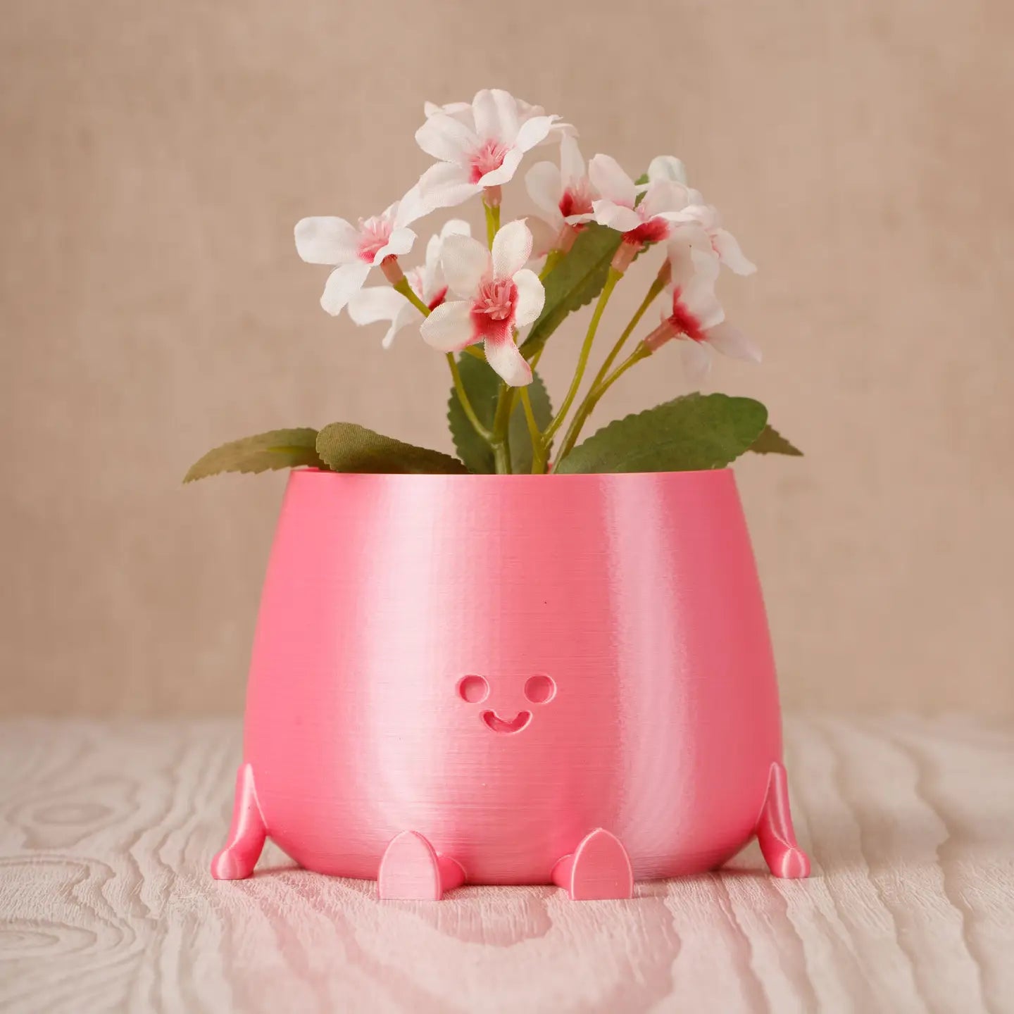 Happy Pot Planter - Silk Pink