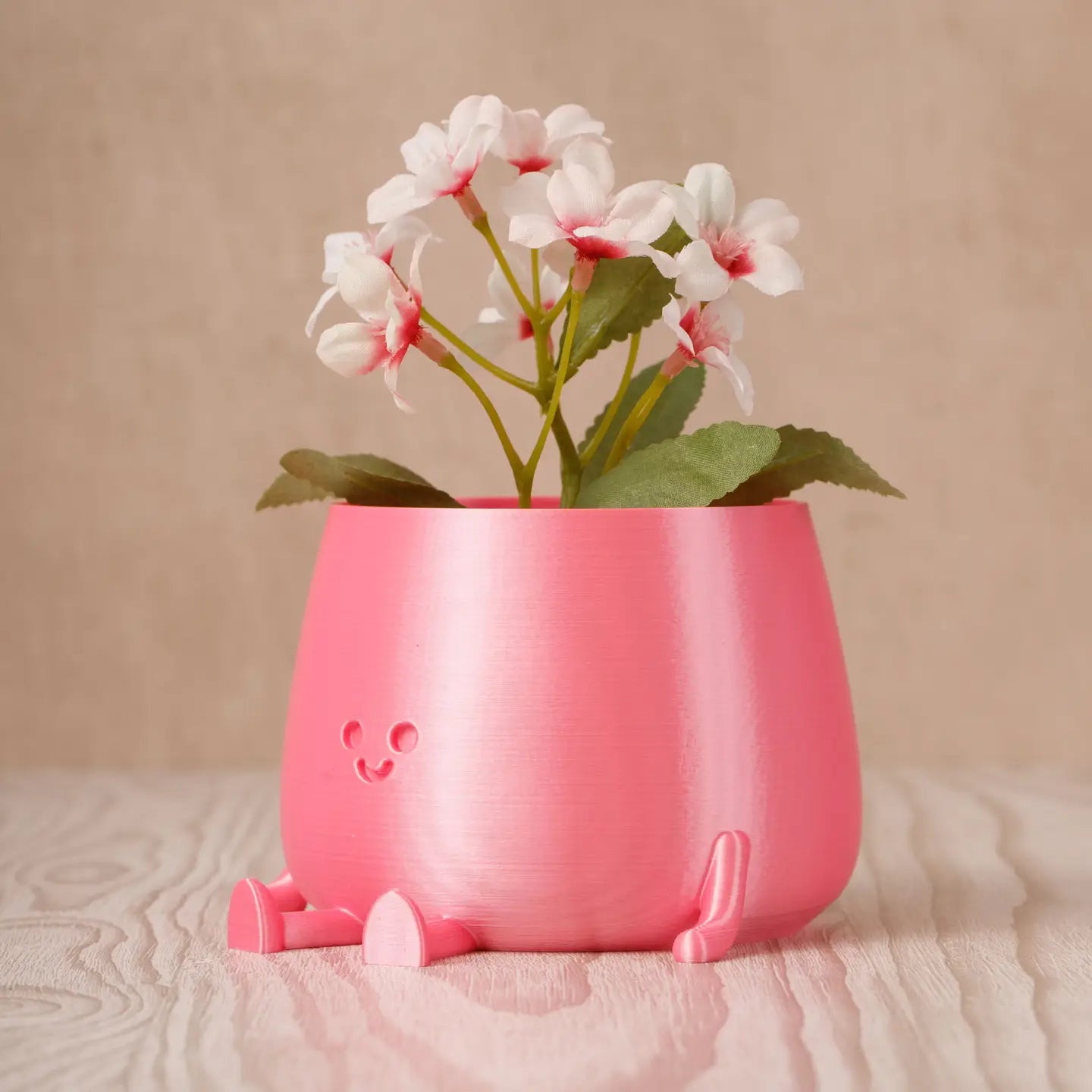 Happy Pot Planter - Silk Pink