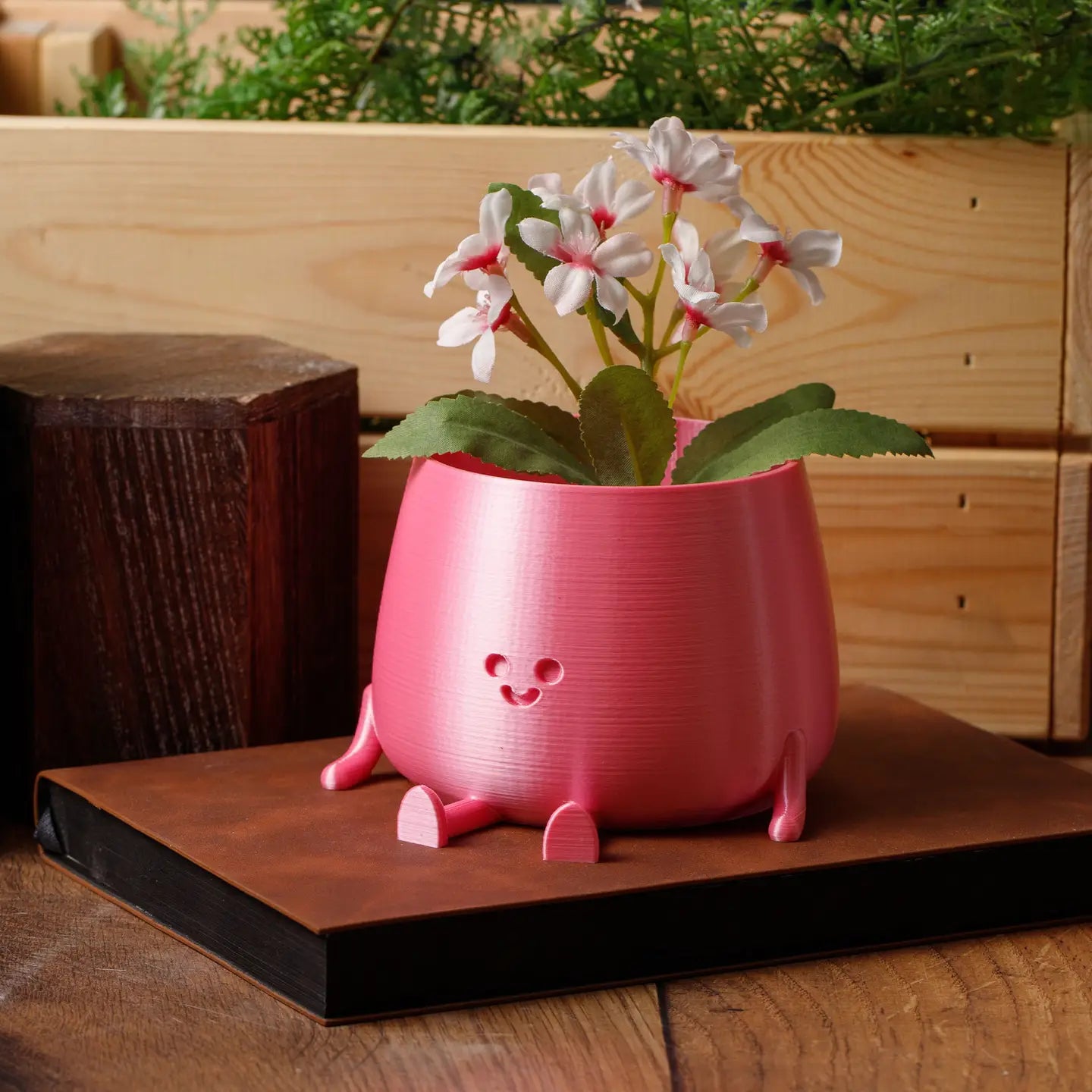 Happy Pot Planter - Silk Pink