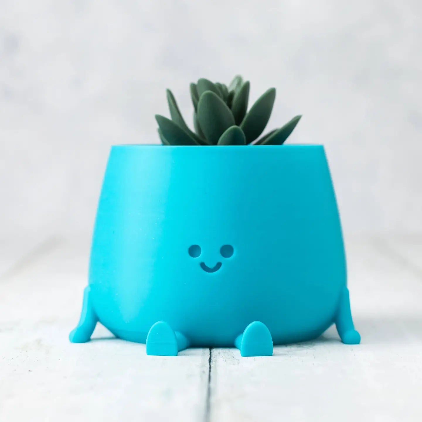 Happy pot - Teal small and medium sizes