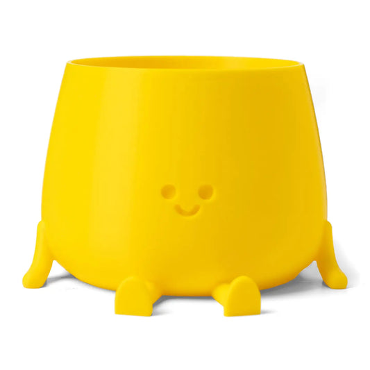 happy pot planter - yellow - medium size